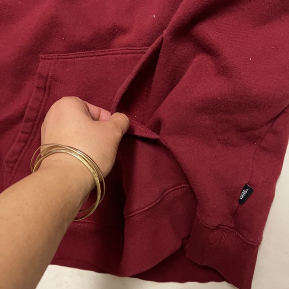 Vans Burgundy Hooded Sweatshirt- small - Picture 4 of 8